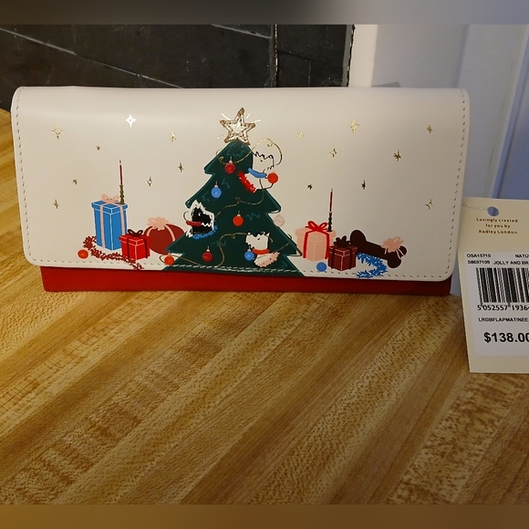 NWT RADLEY LONDON Festive Christmas Tree Wallet - Red and White card included - Picture 1 of 9